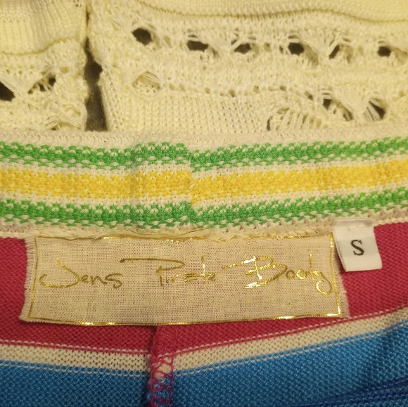 Jens Pirate Booty- Multi Color Fiesta  Bohemian Crochet Pants- Size Small - Picture 4 of 5